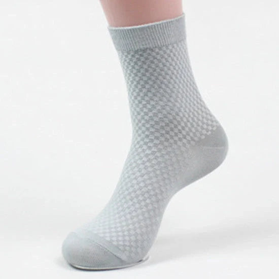 Men's bamboo fiber business socks in various colours