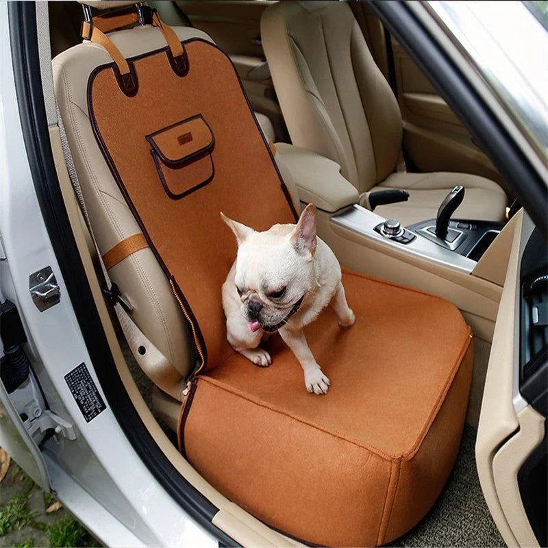 Retro dual-purpose pet car mat front seat cushion in waterproof nylon