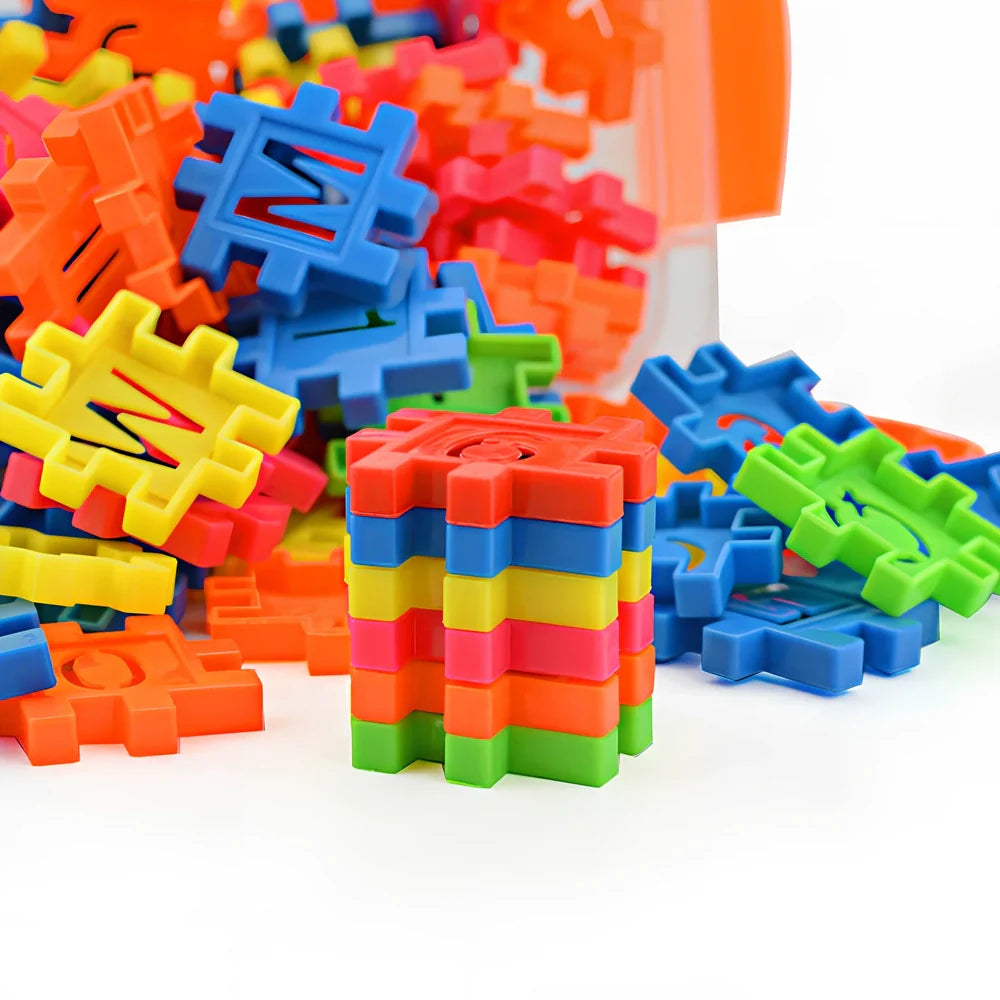 110-piece Lepin compatible PP plastic building blocks set in multiple random colours for children aged 7-14, large 2-3 cm particles