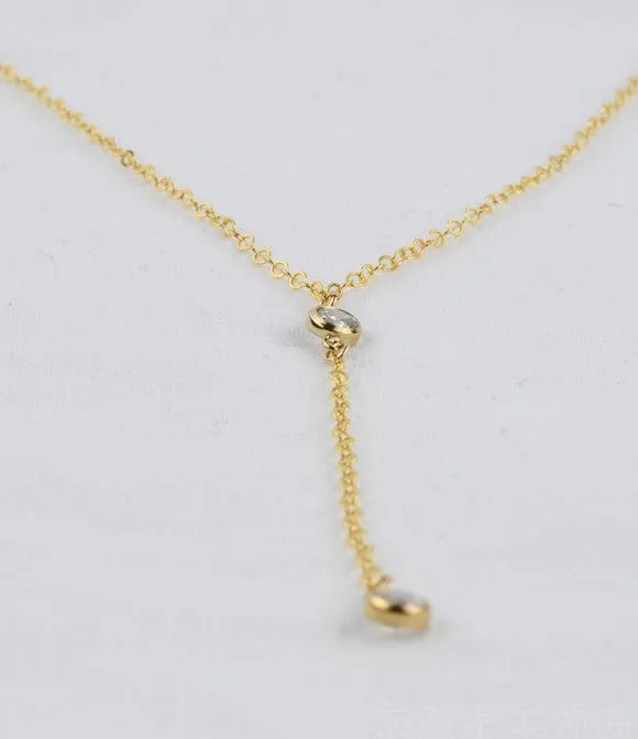 Gold geometric alloy pendant necklace on snake bone chain, adjustable 51-80cm
