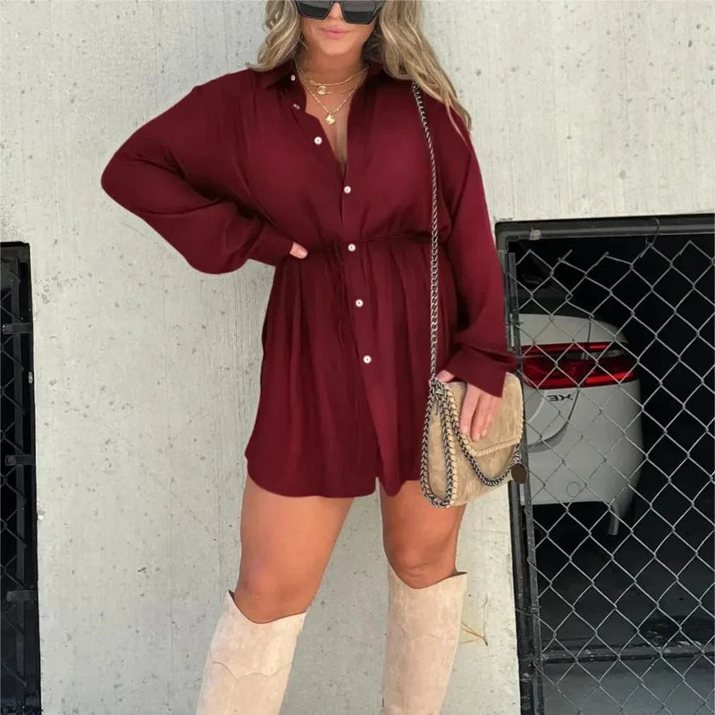 NZ Stylish Long Sleeve Jumpsuit Dress for Women