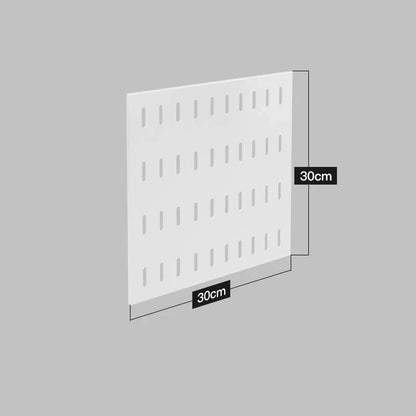 Stainless steel kitchen wall storage rack with hole plate for customisable organisation