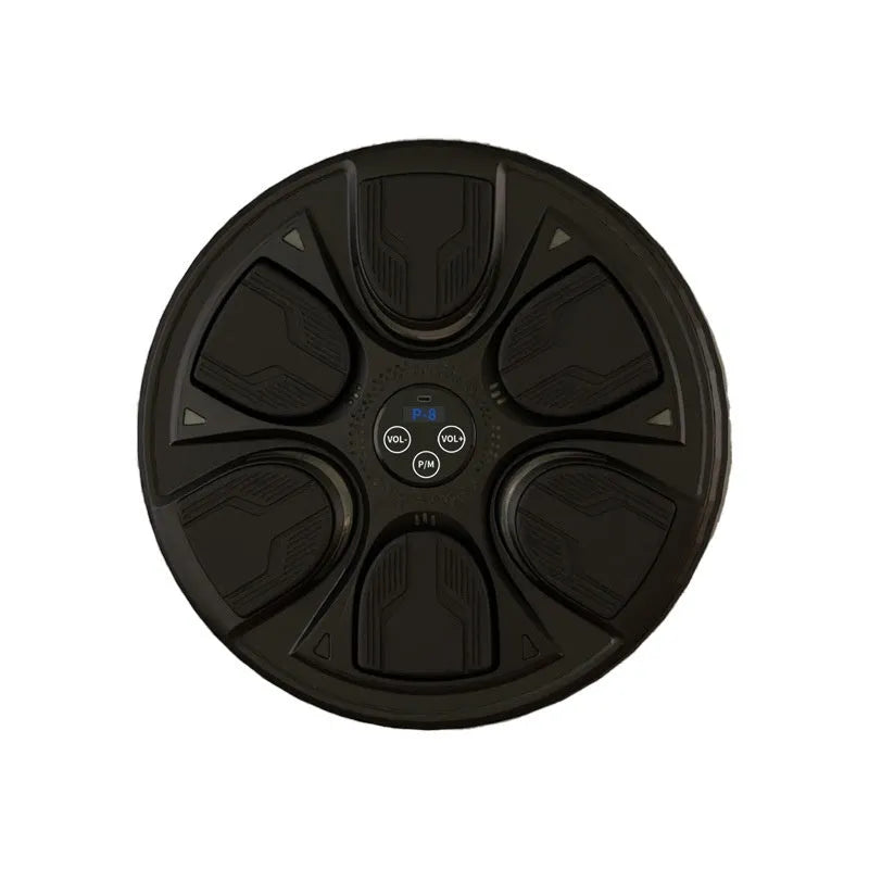 Black intelligent music boxing machine wall target with reaction training system and boxing gloves