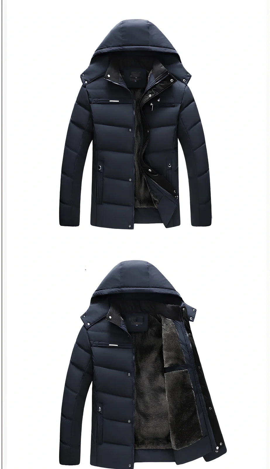 Cotton blend cardigan with rayon filler in black, green, or navy blue for men and women