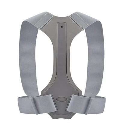 Silver back correction belt with polyester cloth and latex covering showing Velcro closure