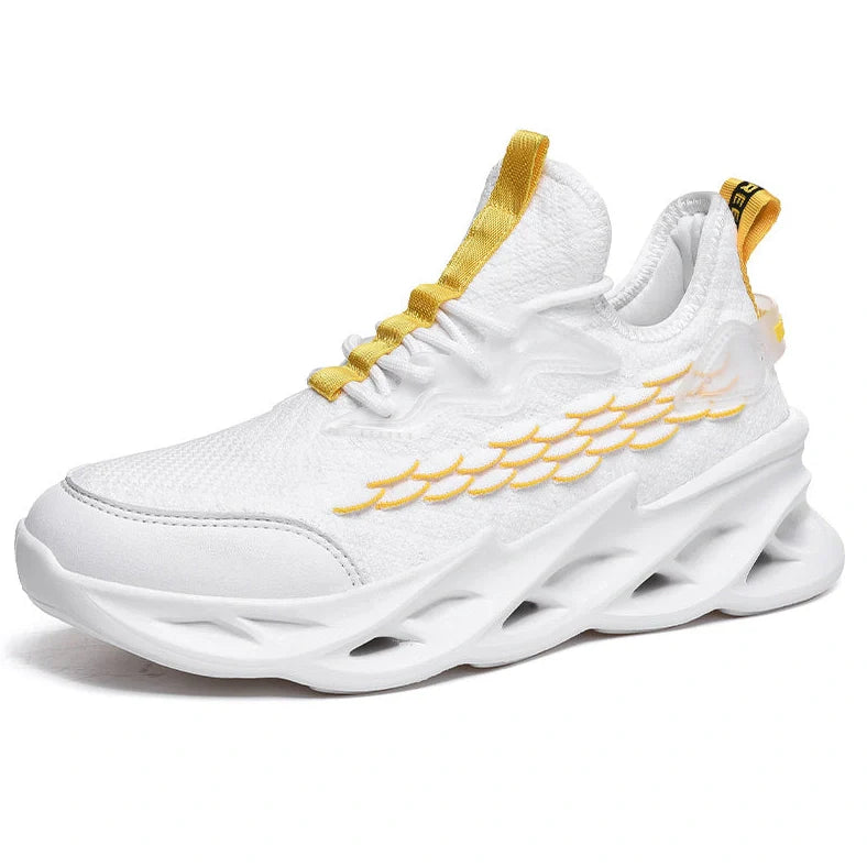 Wild sports casual shoes with lace-up closure and low heel in beige, black, or white options