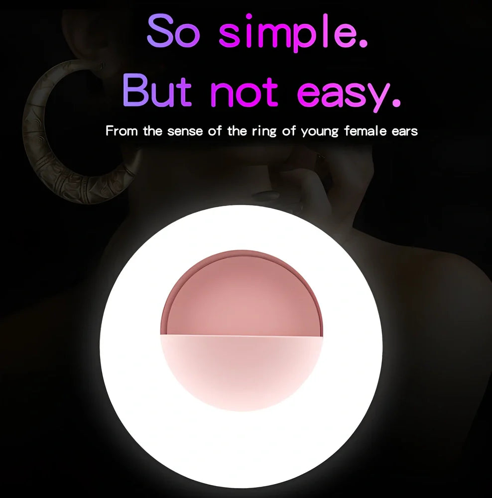 WQ-20 80mm round LED fill light in green, rechargeable with stepless dimming for selfies