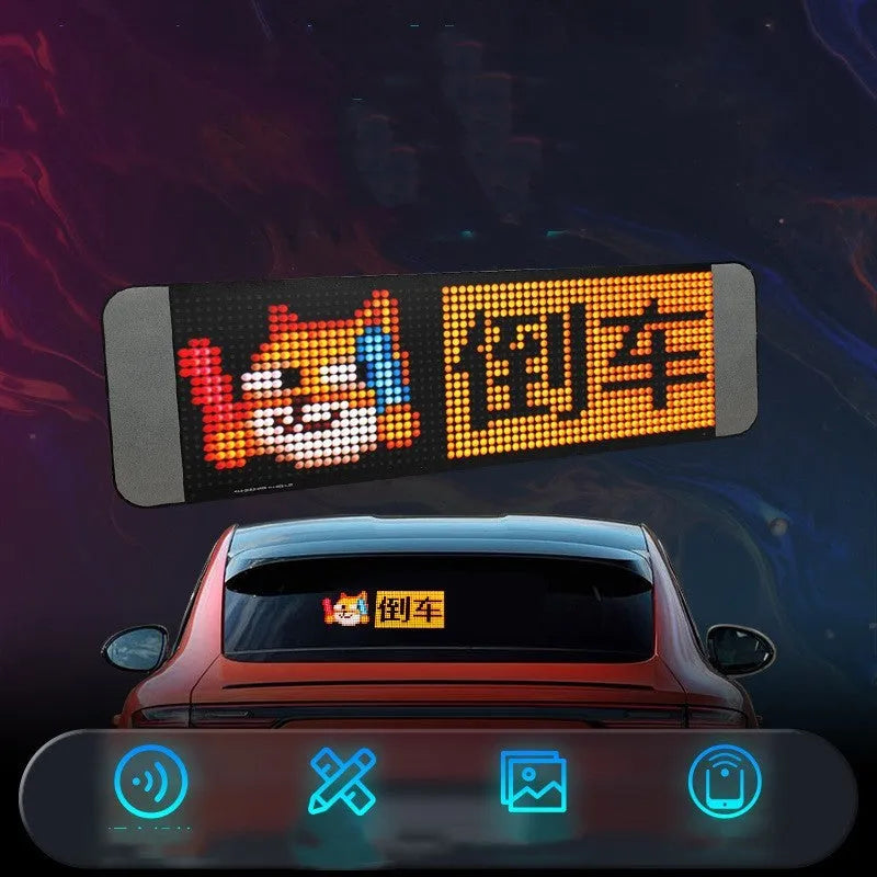 LED display module with remote control and voice operation showing 102x384mm screen