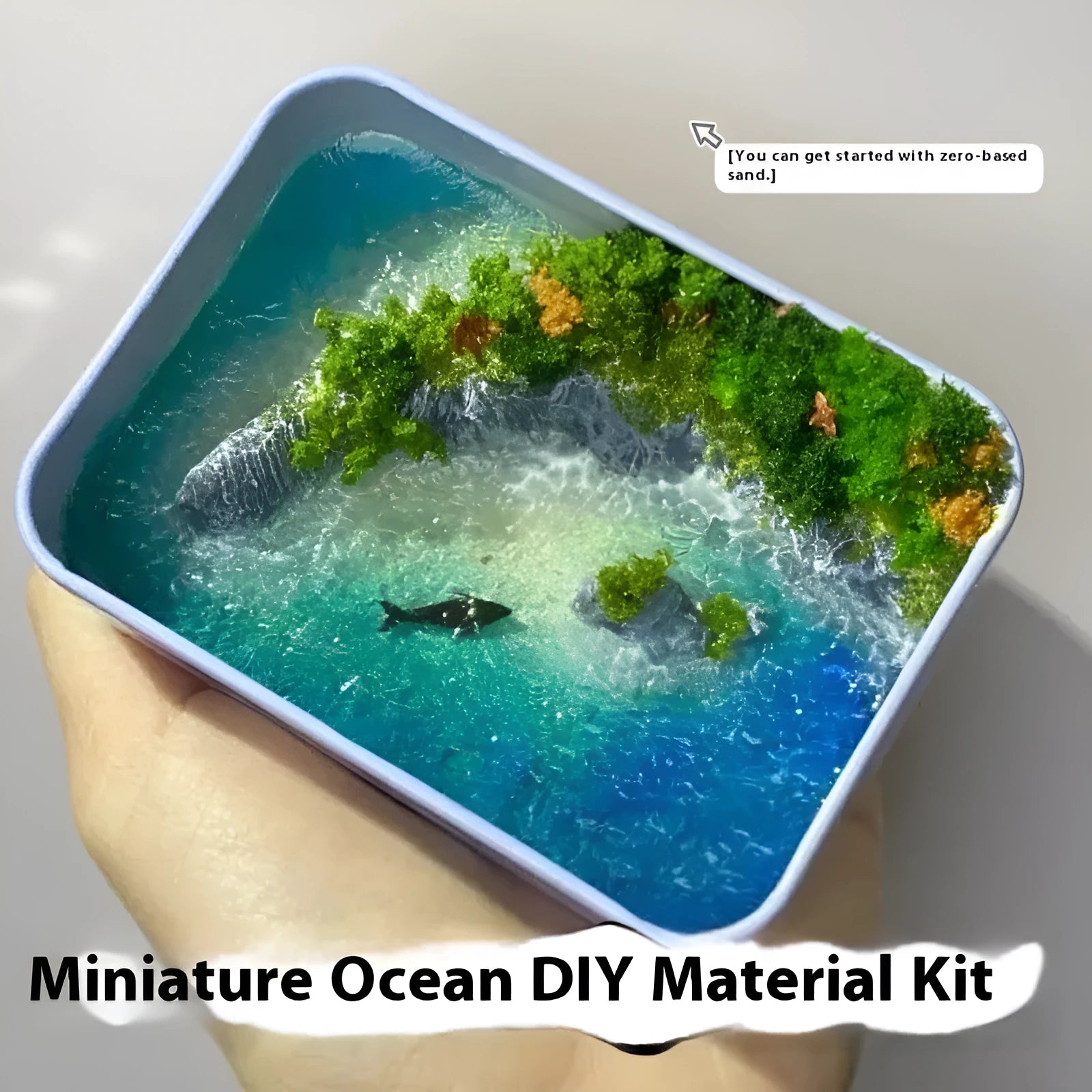 DIY bamboo handmade marine landscape model ornament for aquarium decor