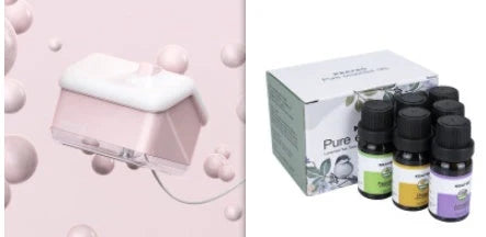 Premium Essential Oils Kit with six varieties including Lavender and Peppermint for natural wellbeing