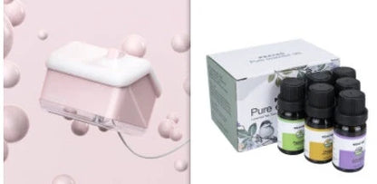 Premium Essential Oils Kit with six varieties including Lavender and Peppermint for natural wellbeing