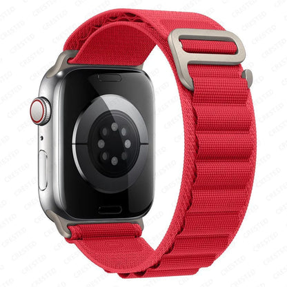 Apple Watch nylon strap with metal tips in various colours