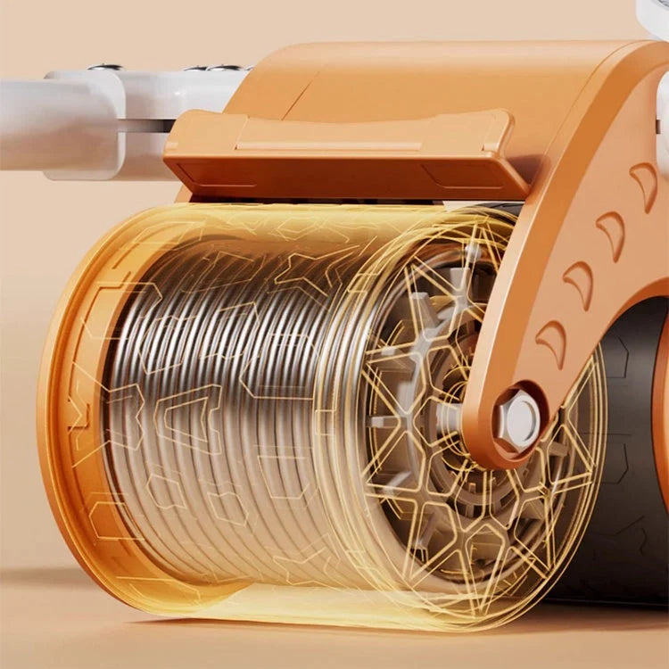 2-in-1 Exercise Belly Wheel in vibrant colours with kneeling mat for indoor fitness