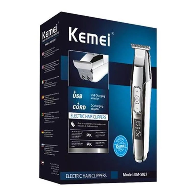 Barber scissors with LCD display and rechargeable USB charging, stainless steel blades