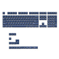 PBT two-tone blue key cap set for mechanical keyboards, sculpted profile, full layout