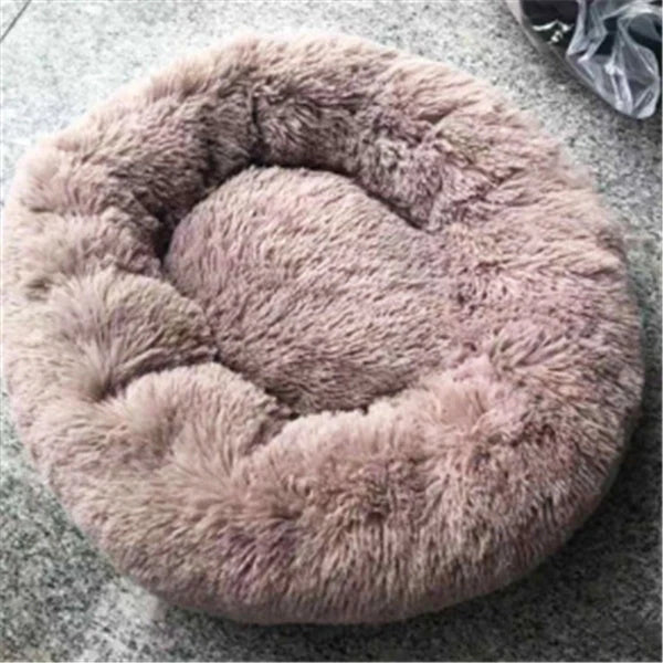 Round long hairy cat mattress in various colours and sizes for pet comfort