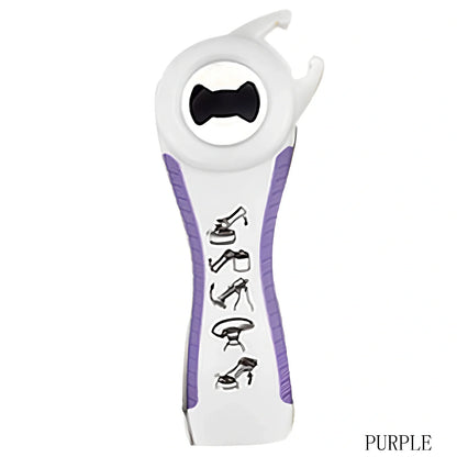 Stainless steel multifunction kitchen opener with bottle opener and corkscrew functions