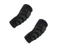 Black nylon spandex elbow pads with sponge padding for joint protection during military training and climbing