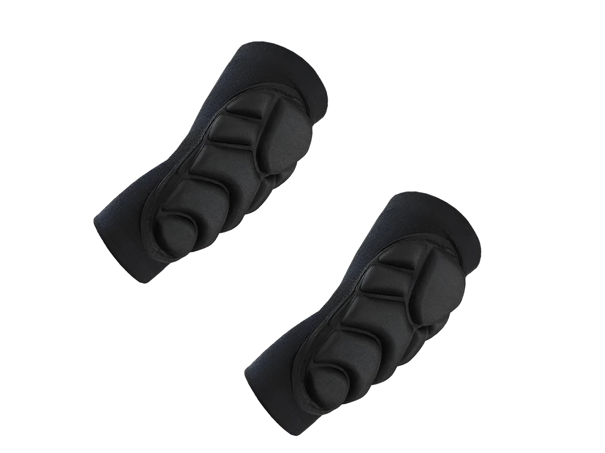Black nylon spandex elbow pads with sponge padding for joint protection during military training and climbing