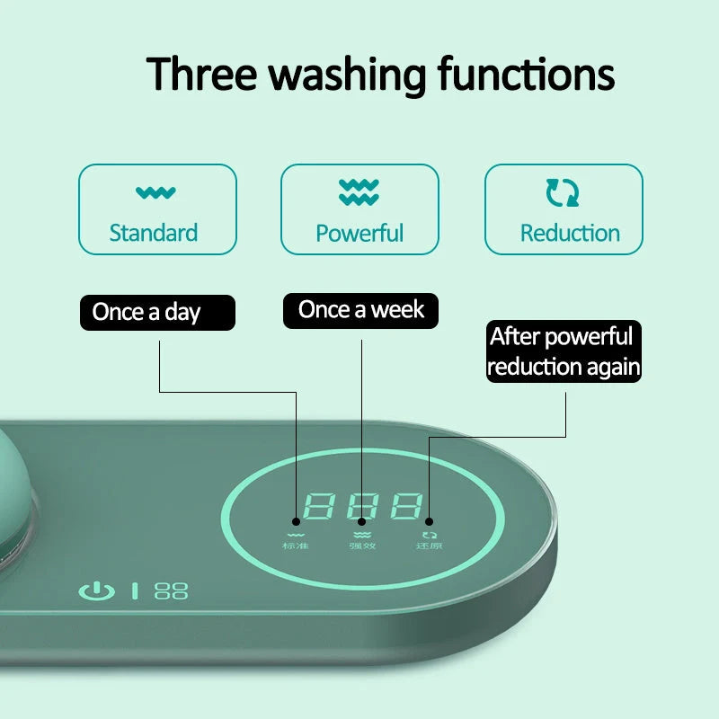 Ultrasonic contact lens cleaner with USB charging and 99.99% sterilization