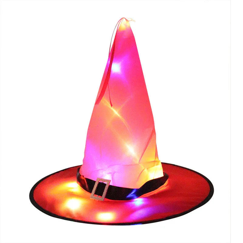 Glowing witch hat with LED lights for Halloween decor