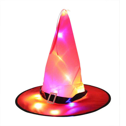 Glowing witch hat with LED lights for Halloween decor