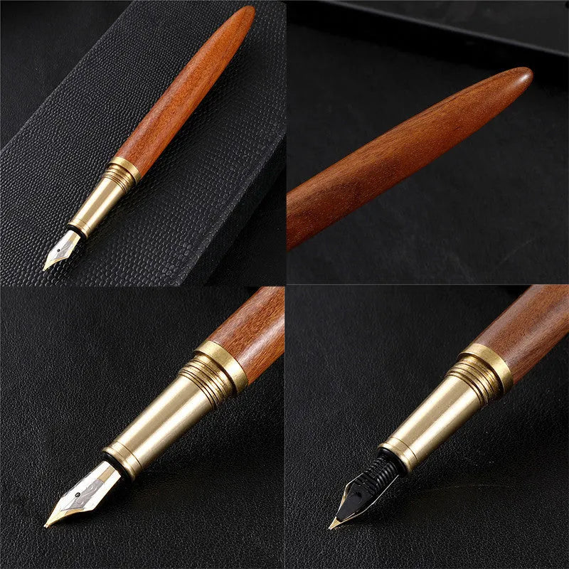Business fountain pen with rotary ink system and stainless steel 0.7mm nib in Ebony colour
