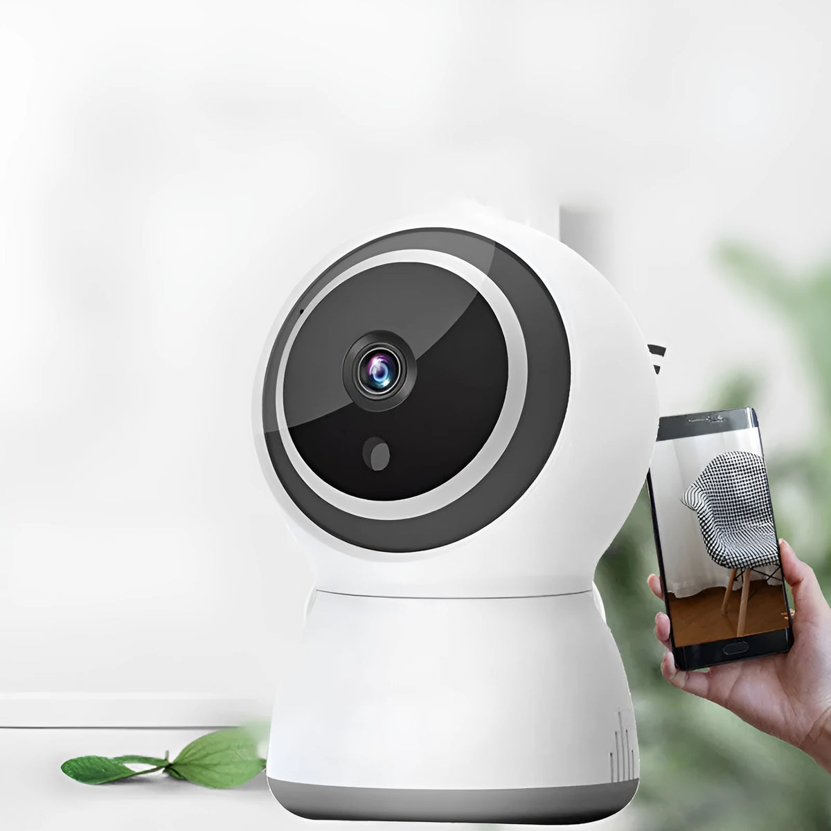 Tuya wireless security camera with pan/tilt, 1080P, infrared night vision, two-way audio