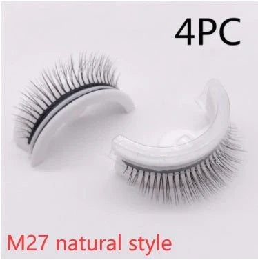 Captivating 3D layered mink-like false eyelashes for bold, voluminous eye makeup looks