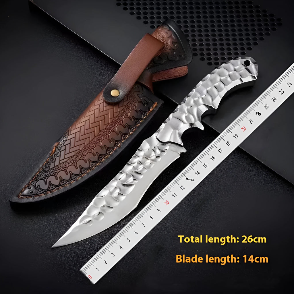 Cold Ice survival knife with 5CR13 steel blade 140mm and one-piece keel handle