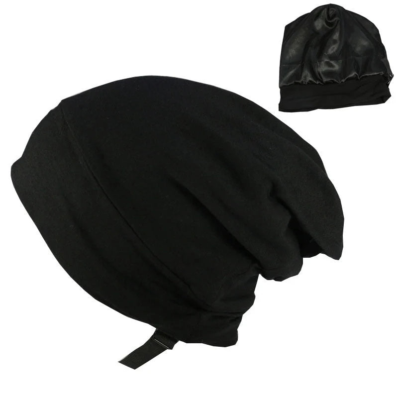 Adjustable men's satin lined hood in various colours for spring and autumn wear