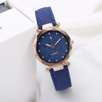 Stylish starry wristwatch with a variety of color options, featuring a sleek design and premium materials.