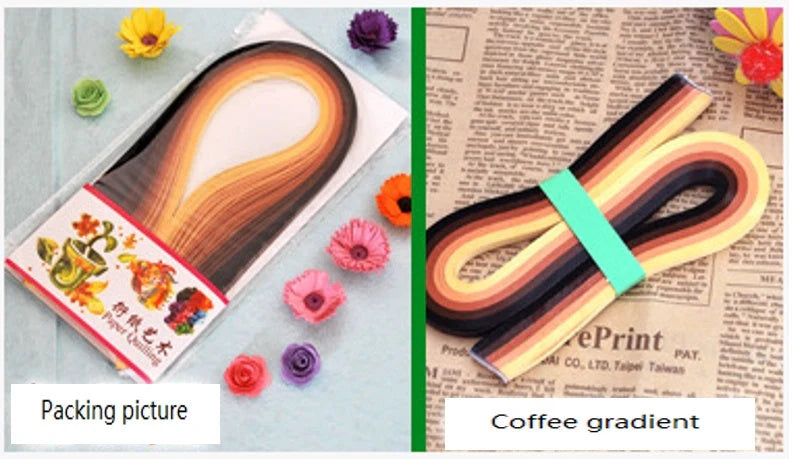 Gradient slip coloured star origami paper set with vibrant hues for DIY crafts