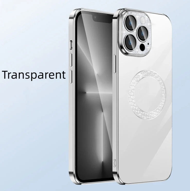 Electroplated TPU iPhone case with built-in lens protection in various colours