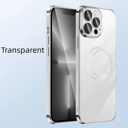 Electroplated TPU iPhone case with built-in lens protection in various colours