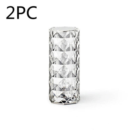 Elegant crystal table lamp with touch control and customizable 16-color lighting