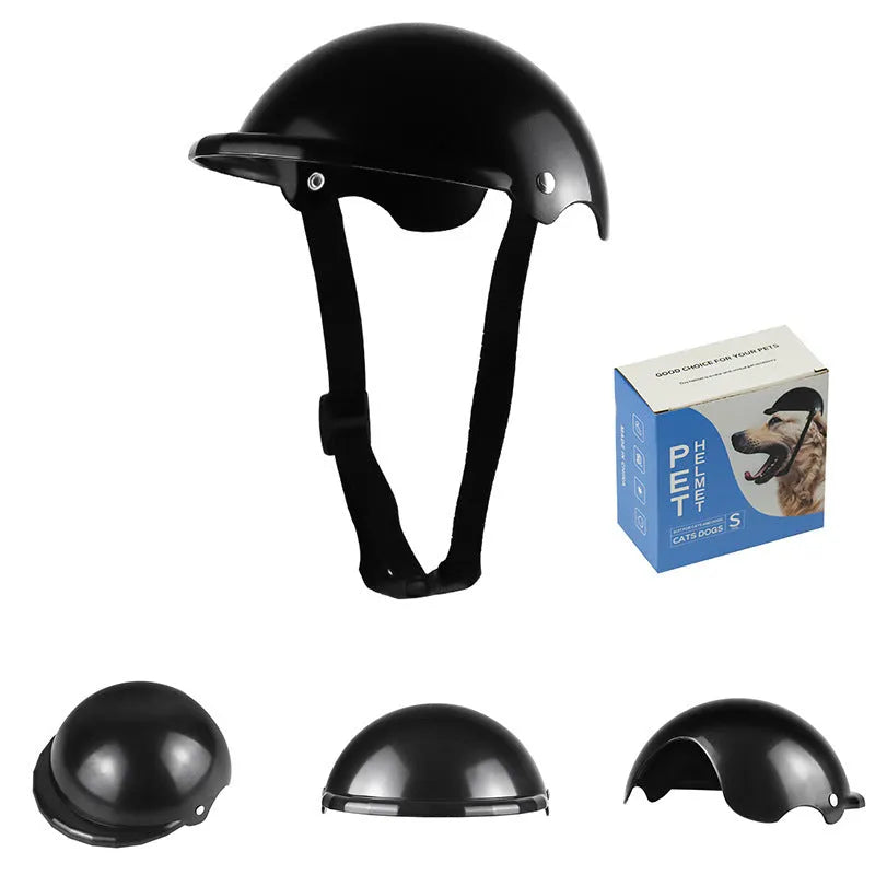 Small S size plastic pet motorcycle helmet in pink, black, yellow or green colour