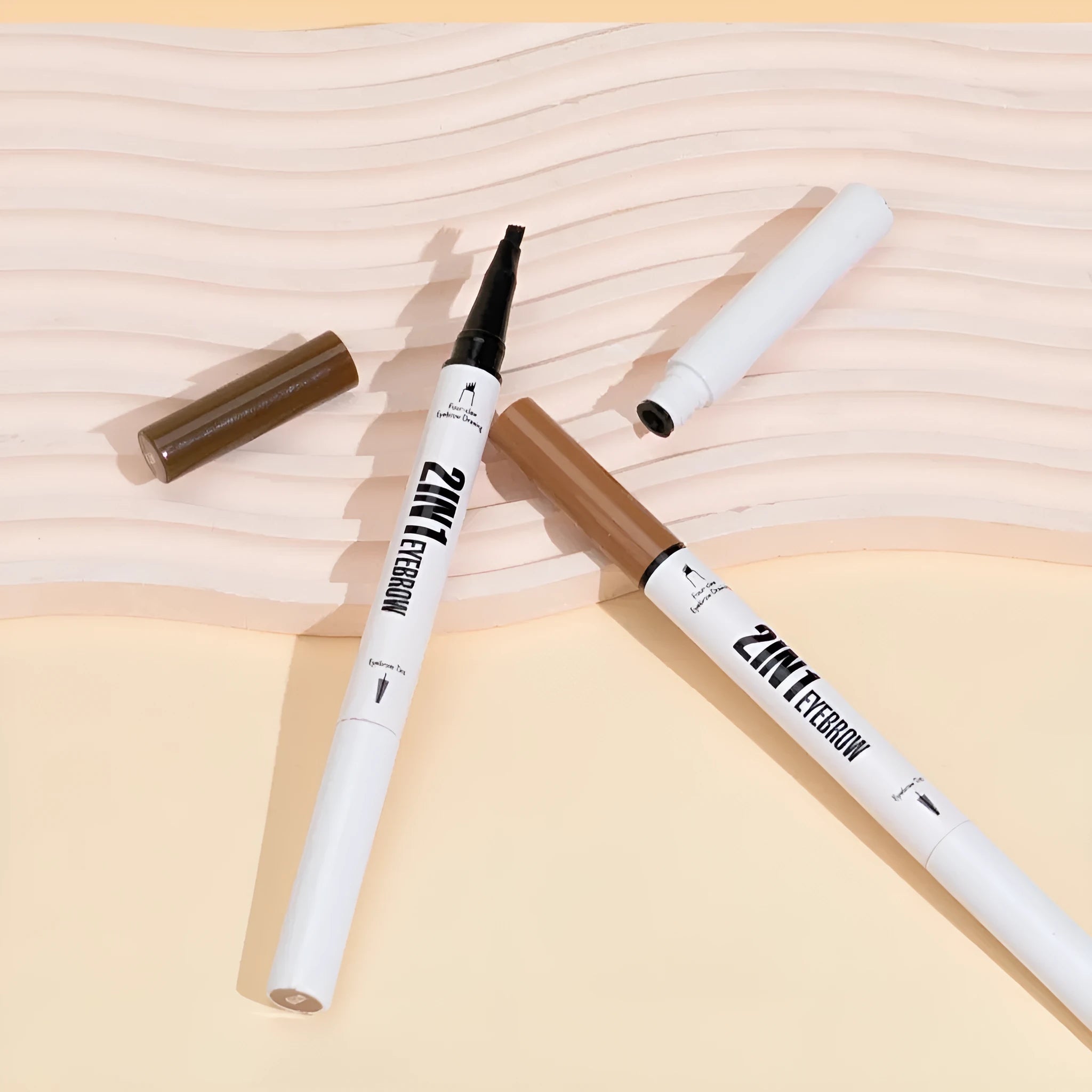 Two-in-one waterproof eyebrow cream in 5 shades with smudge-proof formula