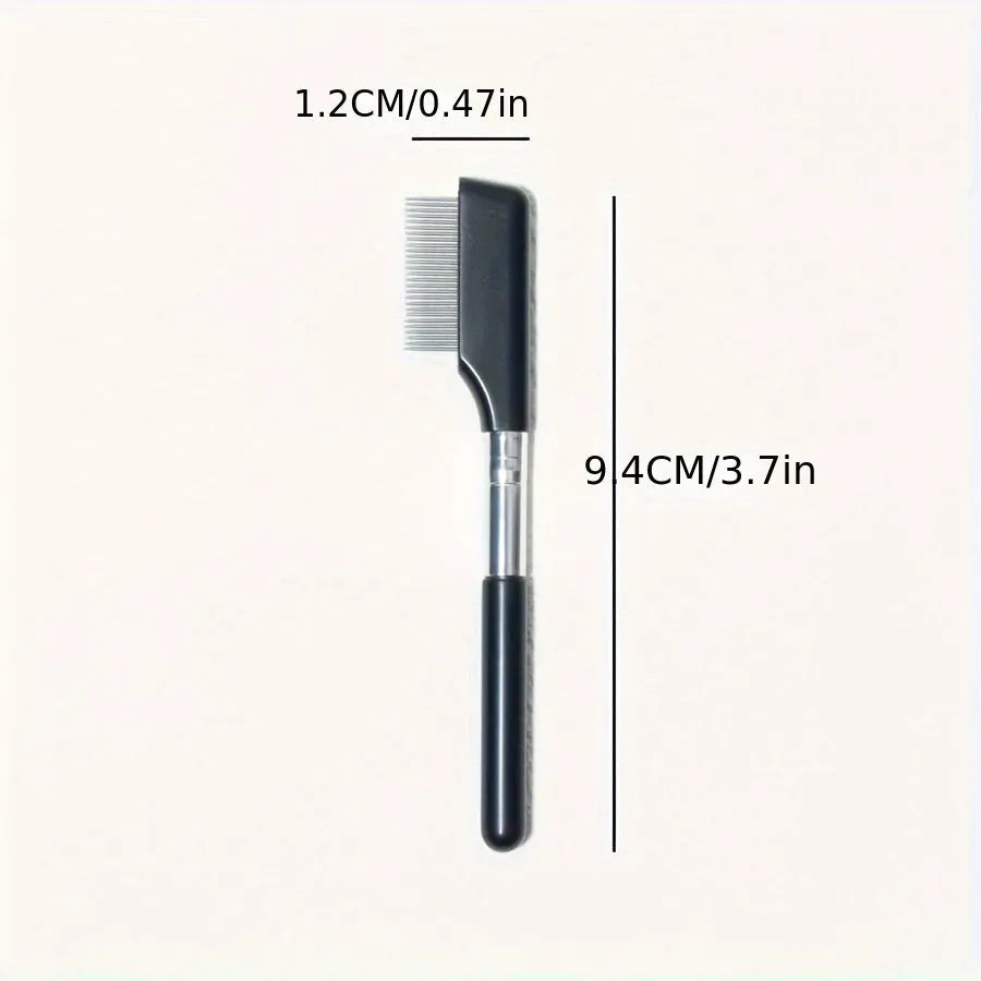 Black pet grooming brush with dual-sided silicone bristles and comb for dogs and cats