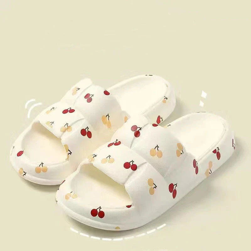 Plush Bathroom Slides in various colors and designs, featuring a soft, comfortable EVA sole and breathable upper material.