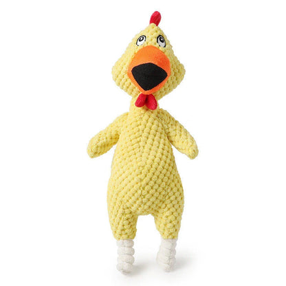 Coloured pineapple fleece screaming chicken dog toy for pets