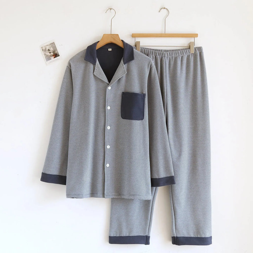 Simple casual loose long-sleeve pants homewear set in spandex for women, available in multiple colours and sizes