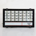 Black Angel Eyes 30W LED projection light with aluminium alloy housing and tempered glass lampshade.