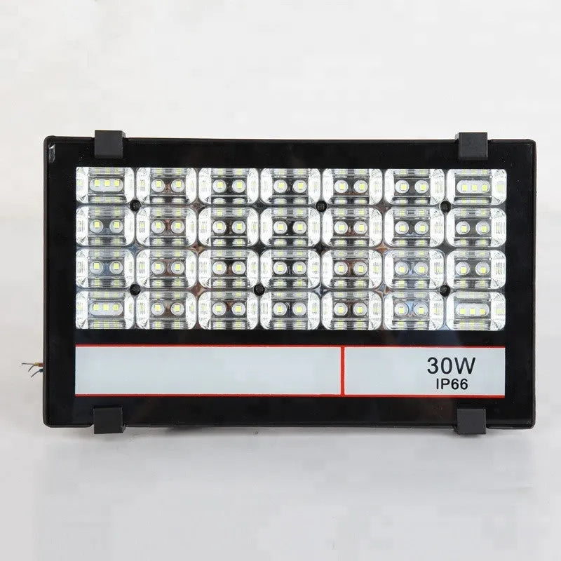 Black Angel Eyes 30W LED projection light with aluminium alloy housing and tempered glass lampshade.