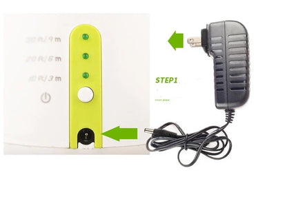 Dog playing with Automatic Interactive Ball Launcher, adjustable distance settings