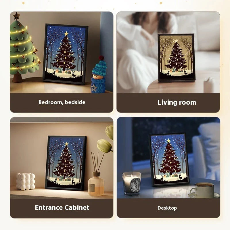 Bluetooth-enabled Christmas tree speaker ornament with luminous display and aluminum alloy frame