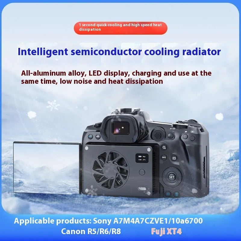 Black aluminium smart cooling radiator fan for PC with temperature control