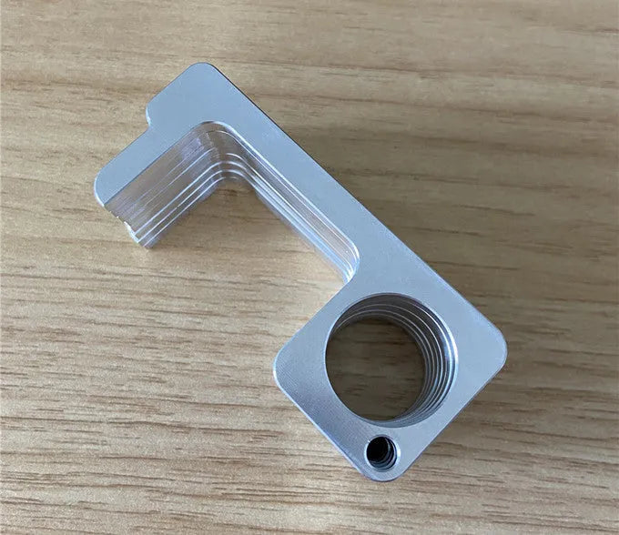 Antibacterial EDC door opener on a key ring, aluminium and copper styles for public touchpoints
