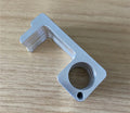 Antibacterial EDC door opener on a key ring, aluminium and copper styles for public touchpoints