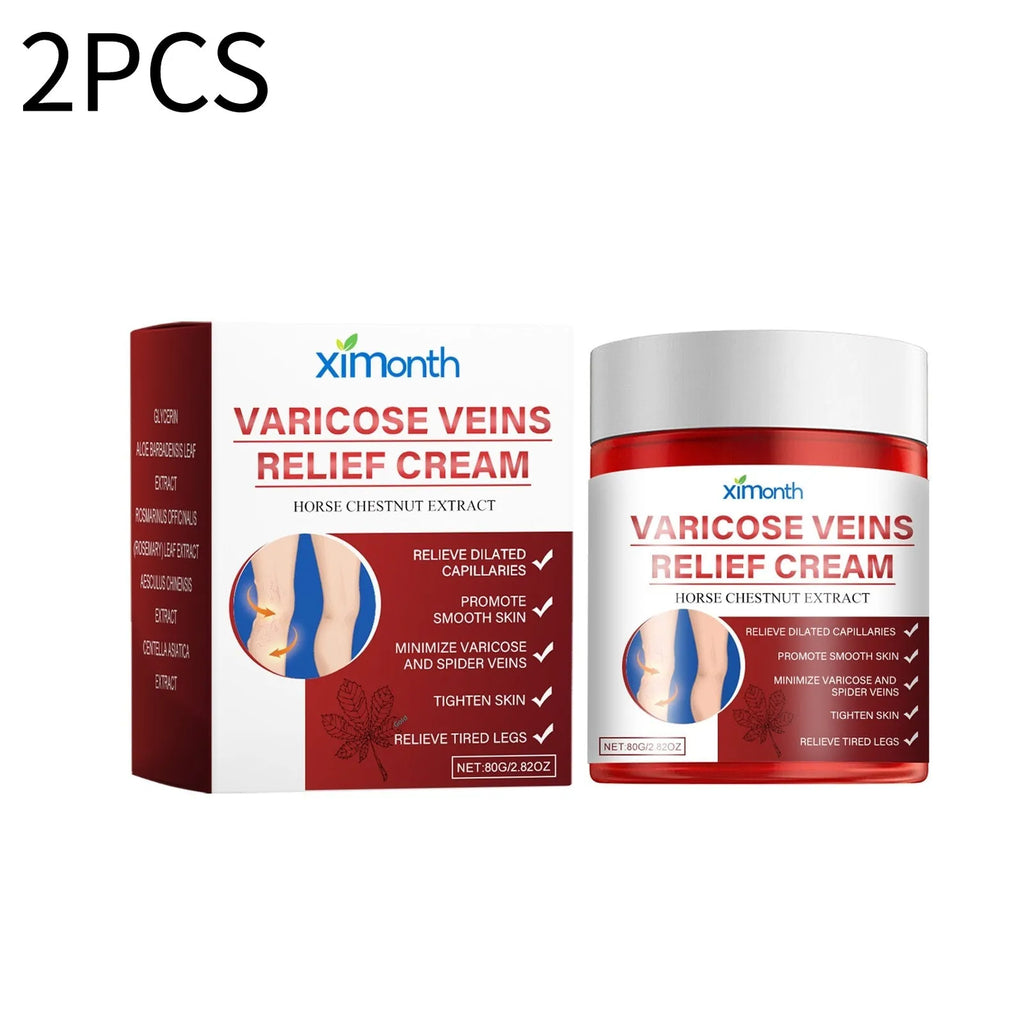 Two tubes of 80g leg care cream for body moisturisation and massage